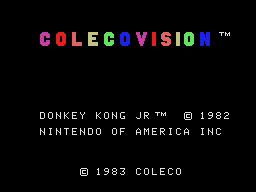 Donkey Kong title screen for Colecovision